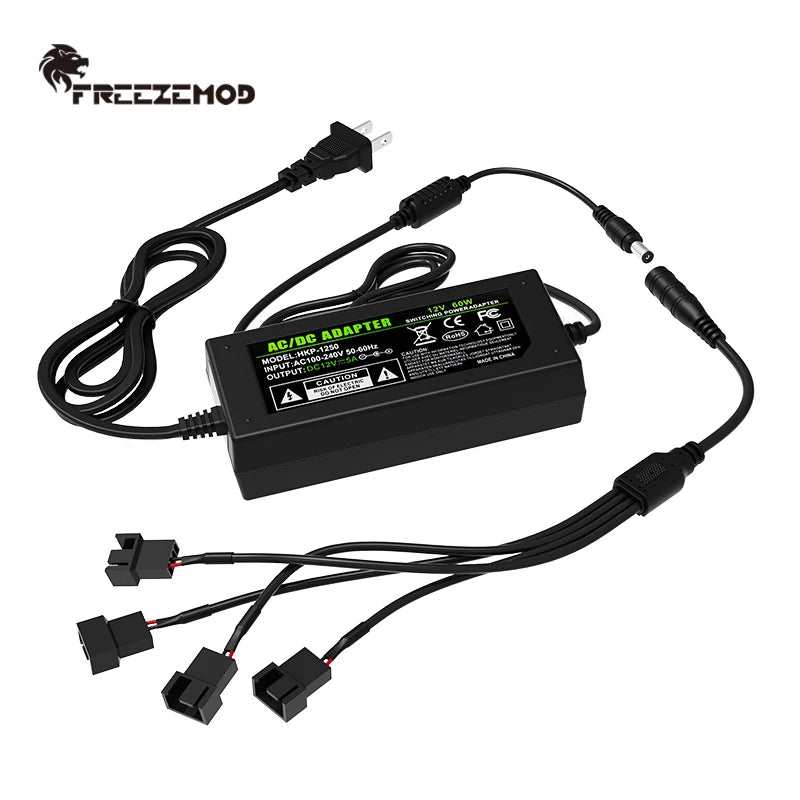 Kompüter su ilə soyudulan xarici enerji təchizatı 220V-dan 12V-dək yüksək gücə malik 5A 3/4pin konnektor açarı su nasosunun su çənini dəstəkləyir