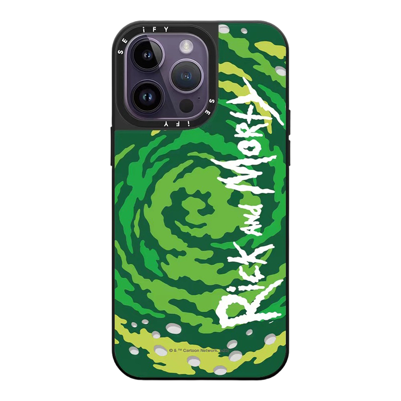 CASETiFiY Əməkdaşlıq Rick and Morty 16 Pro, iPhone 17 Pro Max və Apple 15 Plus Telefon Qabı ilə Uyğundur 12 Trendy Qab 13 Damlama Qoruyucu 14 Güzgü Yaradıcı Maqnit Yapışqanlı Huaqiangbei Qadınlar üçün Əvəzedici