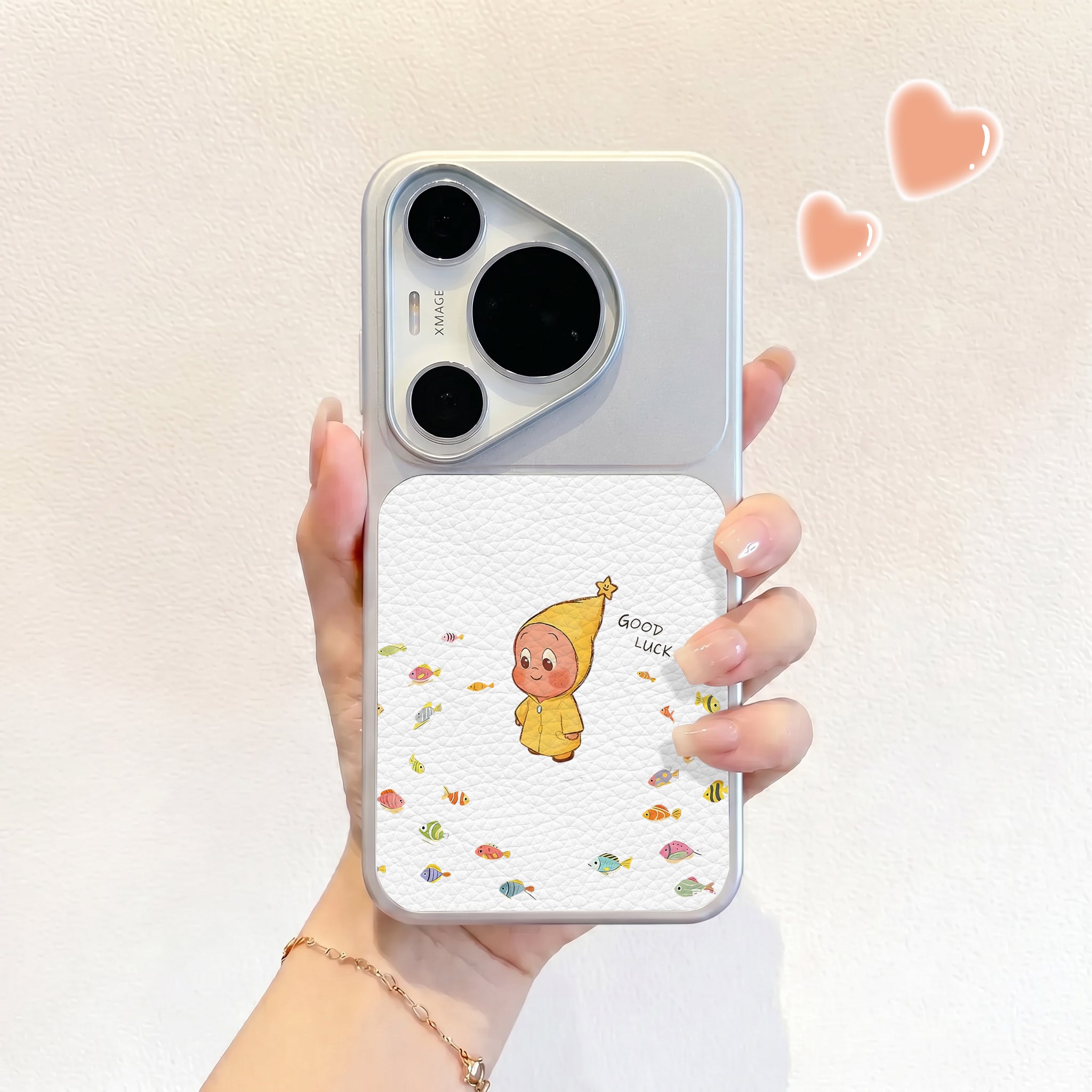 Məktub canavar şəkli Huawei pura90promax cib telefonu qabı pura90pro dəri silikon qutu pura90Pura80ultra imitasiya dəri qoruyucu çanta p70 yüksək səviyyəli p60 qadın