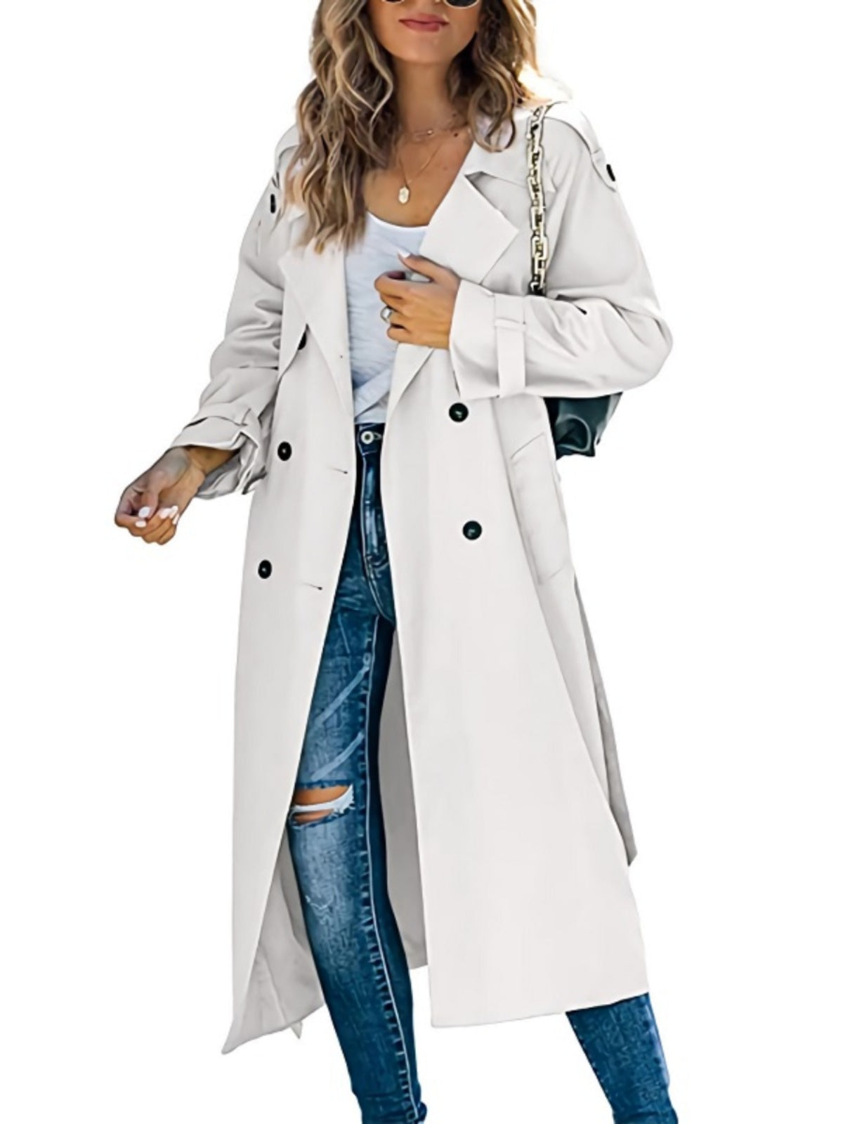 Qadın uzunqol trençkot, Avropa və Amerika üslubunda, qış və payız qadın uzunqol trençkot.