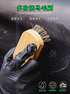 Avtomobil Yuma Fırçası Yumşaq Kürk Avtomobil At Tüy Fırçası Avtomobil Daxili Təmizləmə Dəri Fırçası Dəri Təmizləmə Aləti At Tüyünü