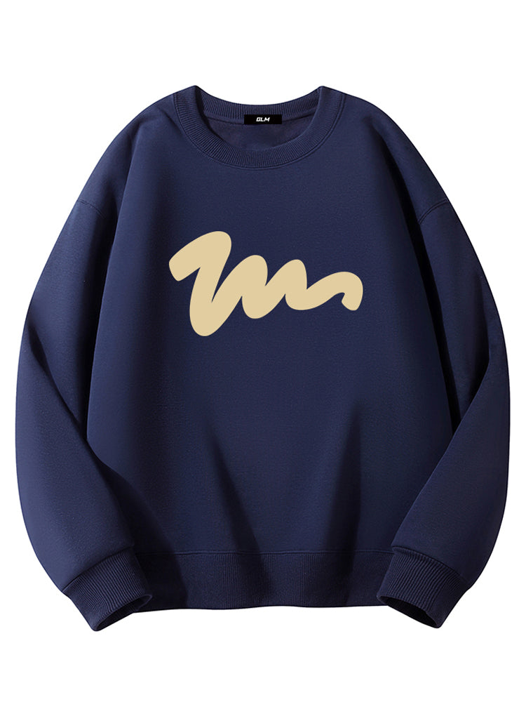 GLM Kişi və Qadınlar üçün Yun Astarlı Dəyirmi Yaxalı Sviter, Payız/Qış İstiliyi, Ağır Çəkili Stil, Amerika Boş Forması, Dəbli Brend Əsas Qat, Kişi Geyimləri