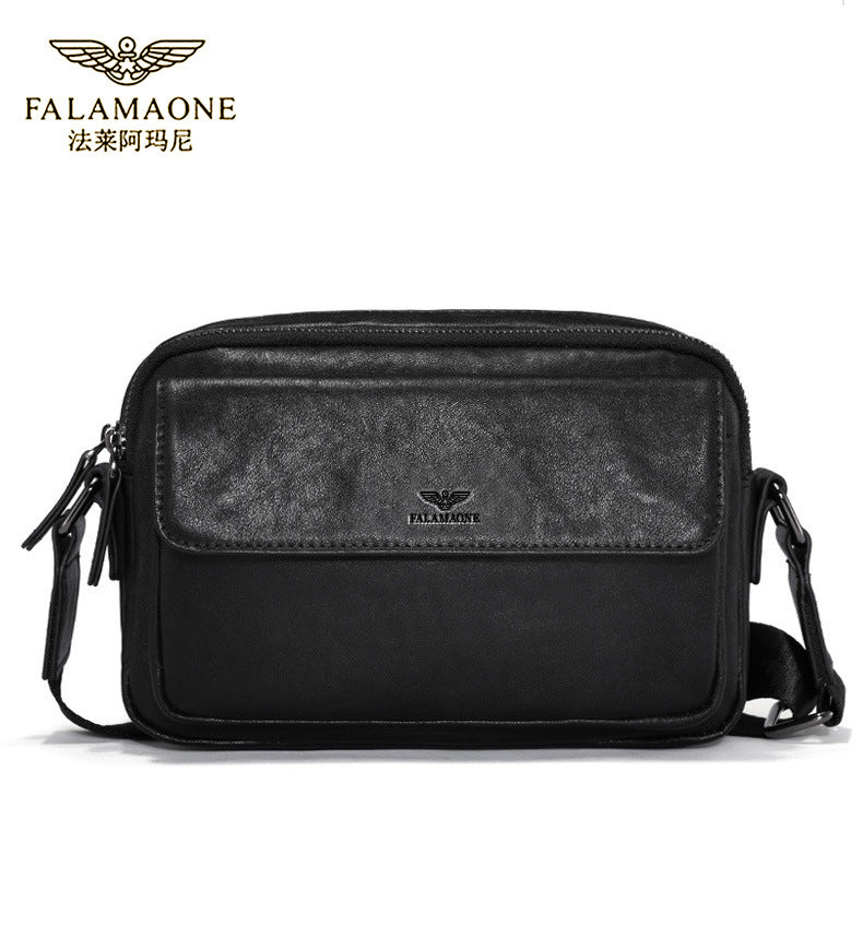 Fala Armani genuine leather crossbody bag, small bag, new style, fashionable, large capacity, cowhide leather daily shoulder bag, city bag.