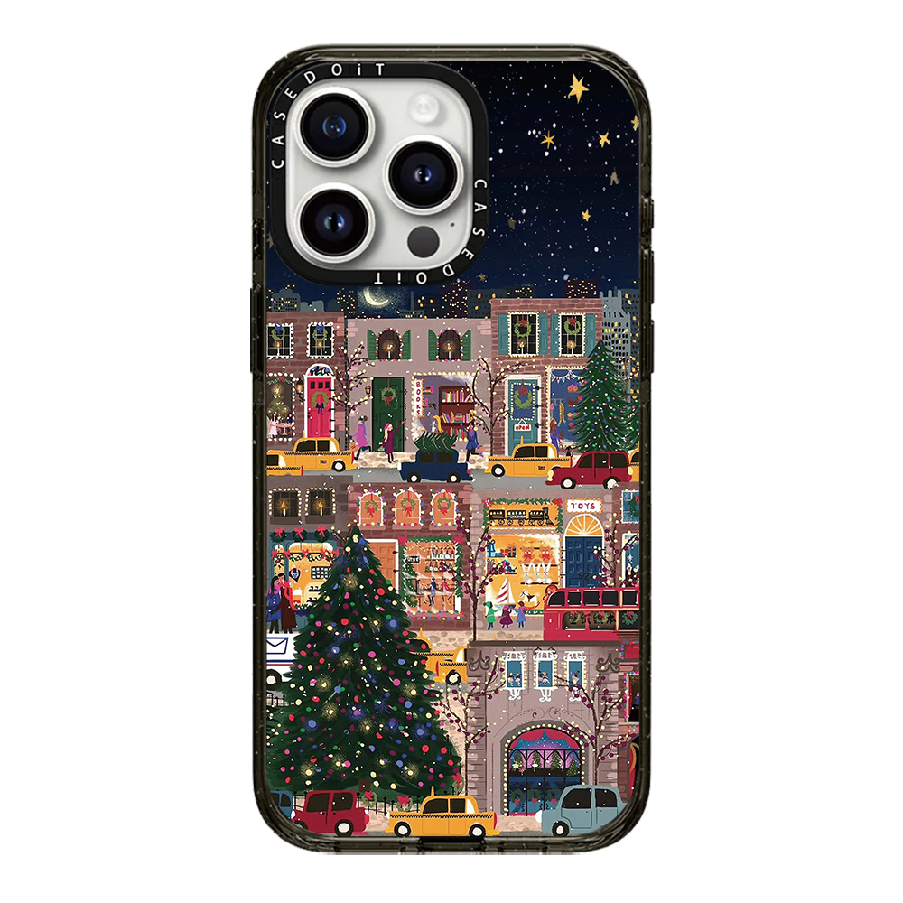 C markası ilə əməkdaşlıq edən MagSafe maqnit Milad rəngli bina və küçə səhnəsi üçün korpus, iPhone 17, 16 Pro Max, Apple 15 Pro, 14 Plus güzgü örtüyü, premium hiss, qadın hava nişləri üçün uyğundur.