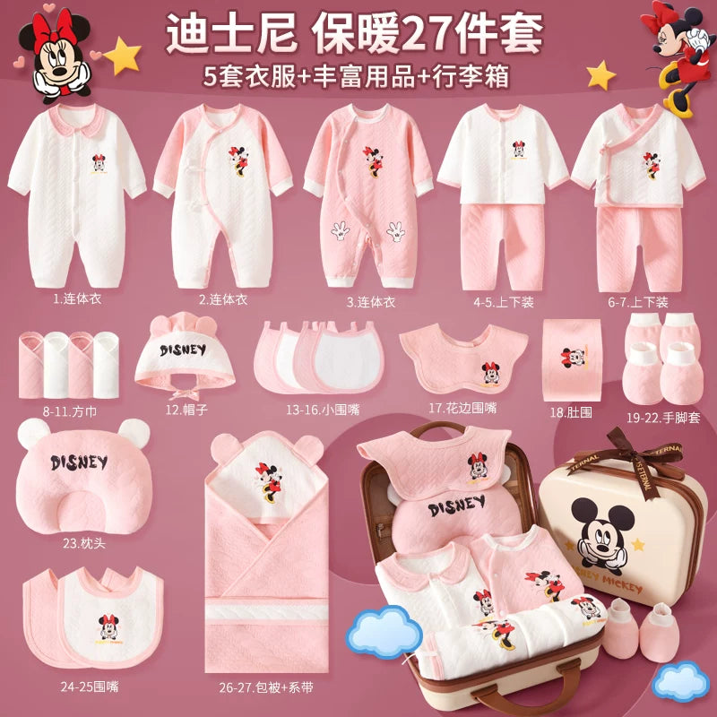 Disney təmiz pambıqdan hazırlanmış payız və qış üçün hədiyyə geyim dəsti, yeni doğulmuş körpələr, körpələr və bir aydan yuxarı körpələr üçün.