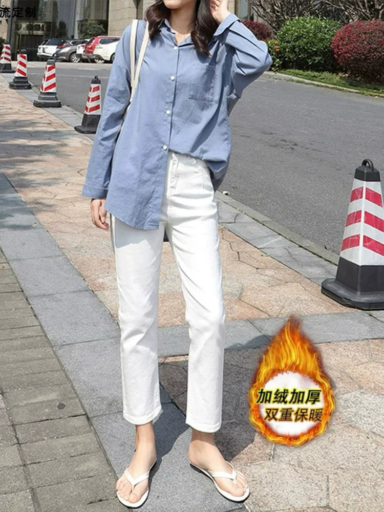 Qadınlar üçün armud formalı, incə, düz ayaqlı cins şalvar, yeni payız modası, böyük ölçü, yüksək belli, arıqladıcı, qara şalvar, əlavə uzun.