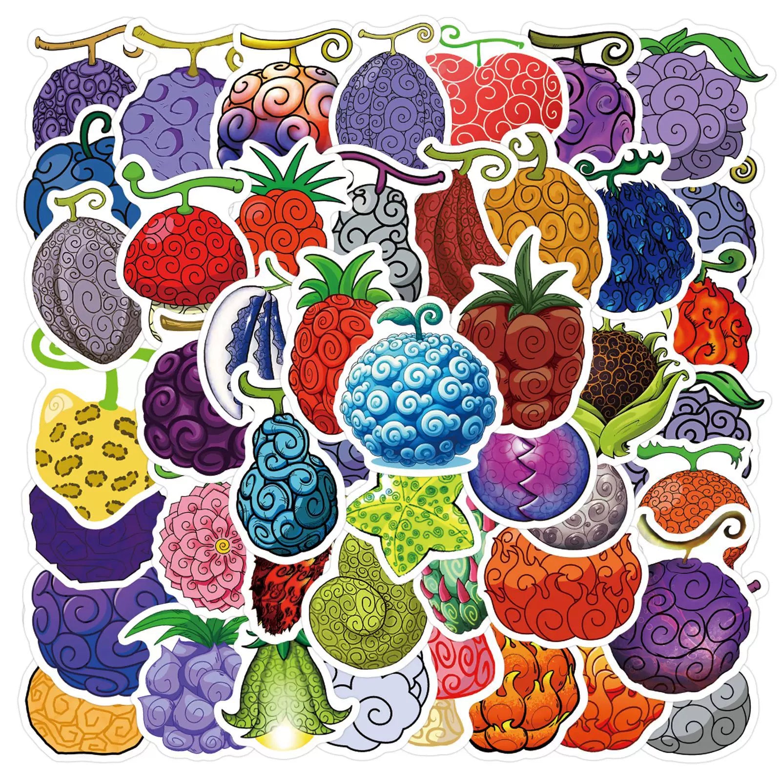 One Piece One Piece Luffy Zoro Ace Devil Fruit Sticker Noutbuk Mobil Telefon Skuter Sticker