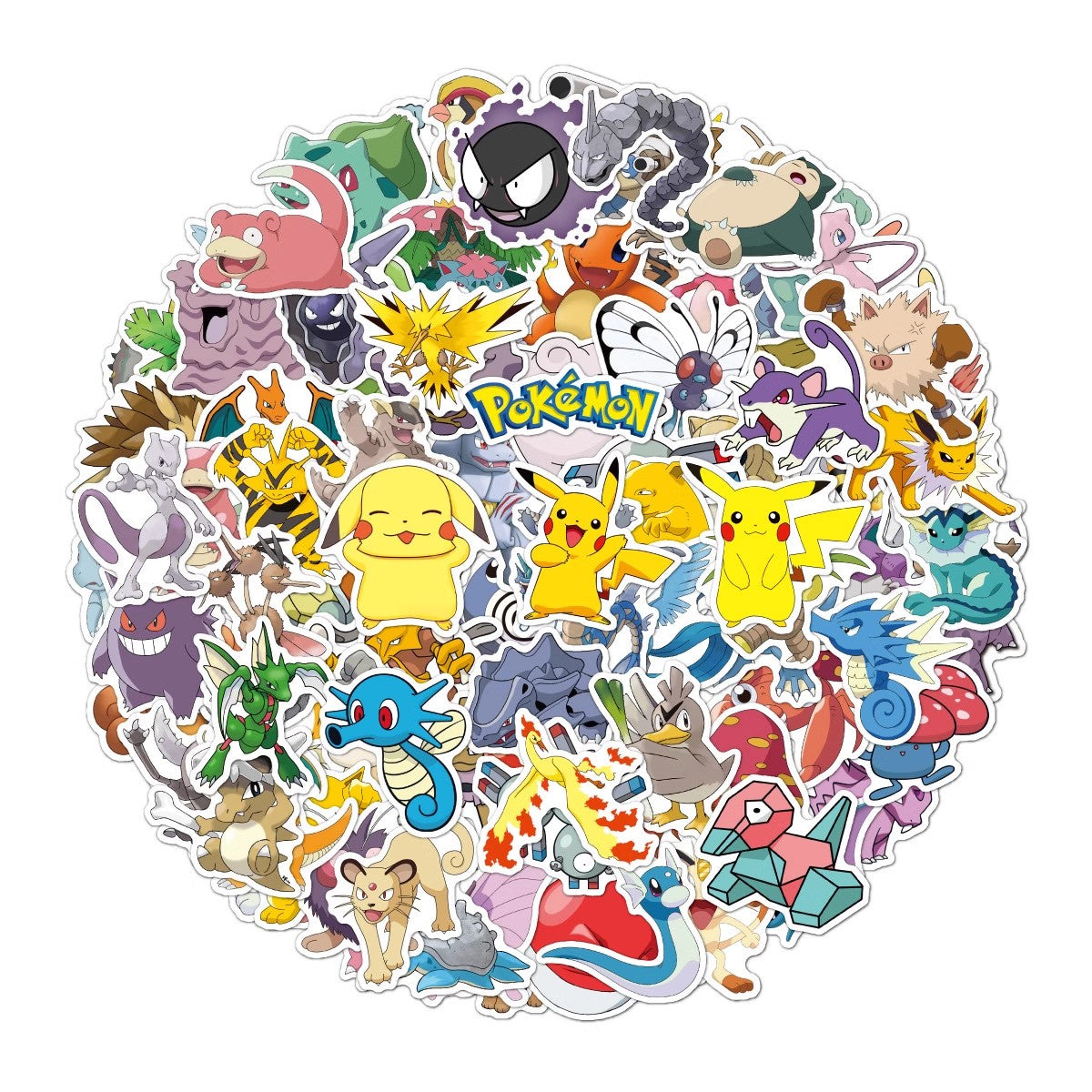 100 cizgi filmi sevimli inkişaf etmiş Pokemon stikerləri suya davamlı qraffiti Pokemon noutbuk planşet gitara Elektrikli avtomobil soyuducusu uşaq dəbilqəsi əl hesabı bəzək stikeri DIY
