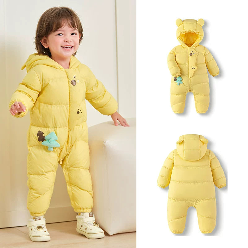 Balabala uşaq yüngül aşağı gödəkçəsi, oğlan və qızlar üçün körpə bodi, 2025 yeni model, körpələr üçün şirin qış geyimləri.