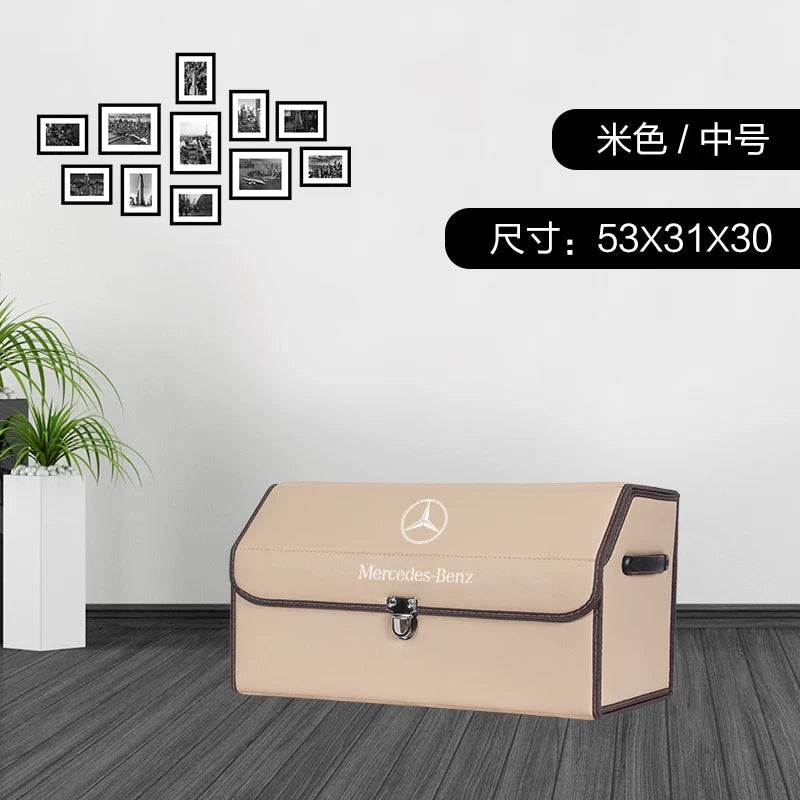 Suitable for Mercedes-Benz GLC/GLB/GLE trunk storage box, C200L, E260L. Interior organizer.