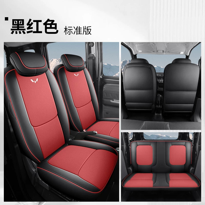 Wuling Sunshine EV Xüsusi Dəri Oturacaq Üzlükləri, Bütün Mövsümlər Üçün Aşınmaya Davamlı, Nəfəs Alan, Tam Örtüklü Sunshine New Energy Avtomobil Oturacaq Üzlükləri