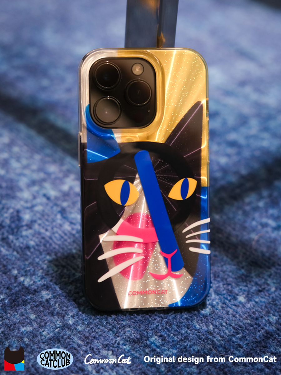 "Cat Delian" IMD İkiqat Qatlı MagSafe Maqnitli Parlaq CommonCat Designer Orijinal Cat Art iPhone 16 Pro Max Telefon Çantası - Niş və Şirin