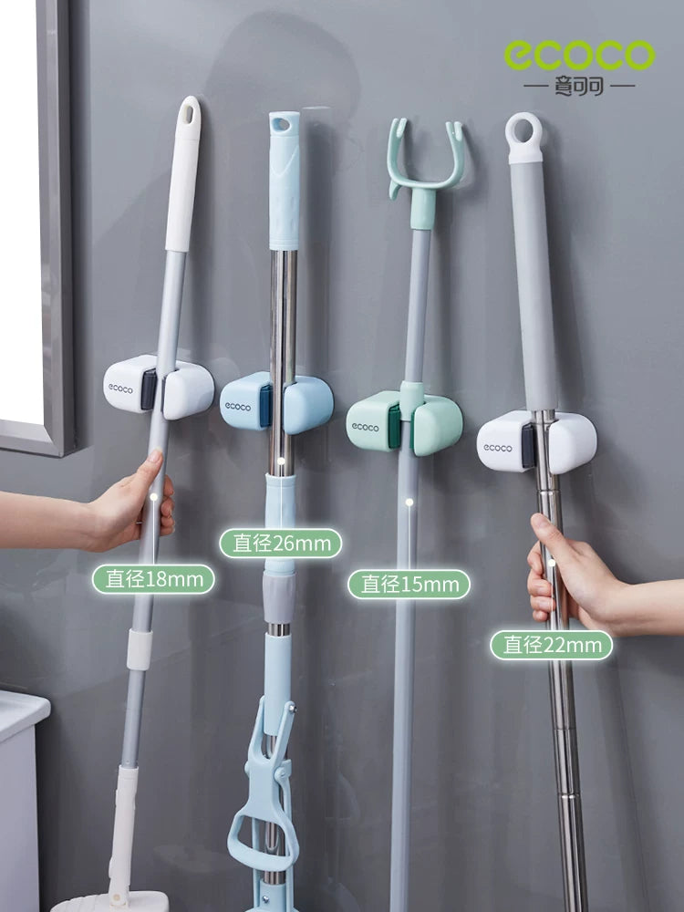 ecoco mop çəngəl asılqan divara asılan vanna otağı mop saxlama rafı yapışqan güclü süpürgə klipi
