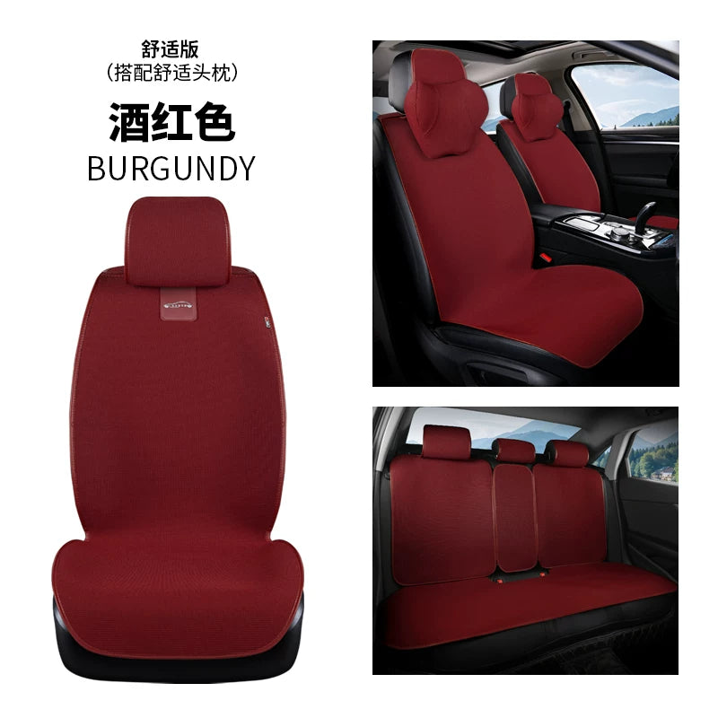 Yüksək keyfiyyətli avtomobil oturacağı yastıqları, bütün mövsümlər üçün universal kətan nəfəs alan oturacaq üzlüyü, yarıqapalı oturacaq üzlüyü, bağlama tələb olunmur.