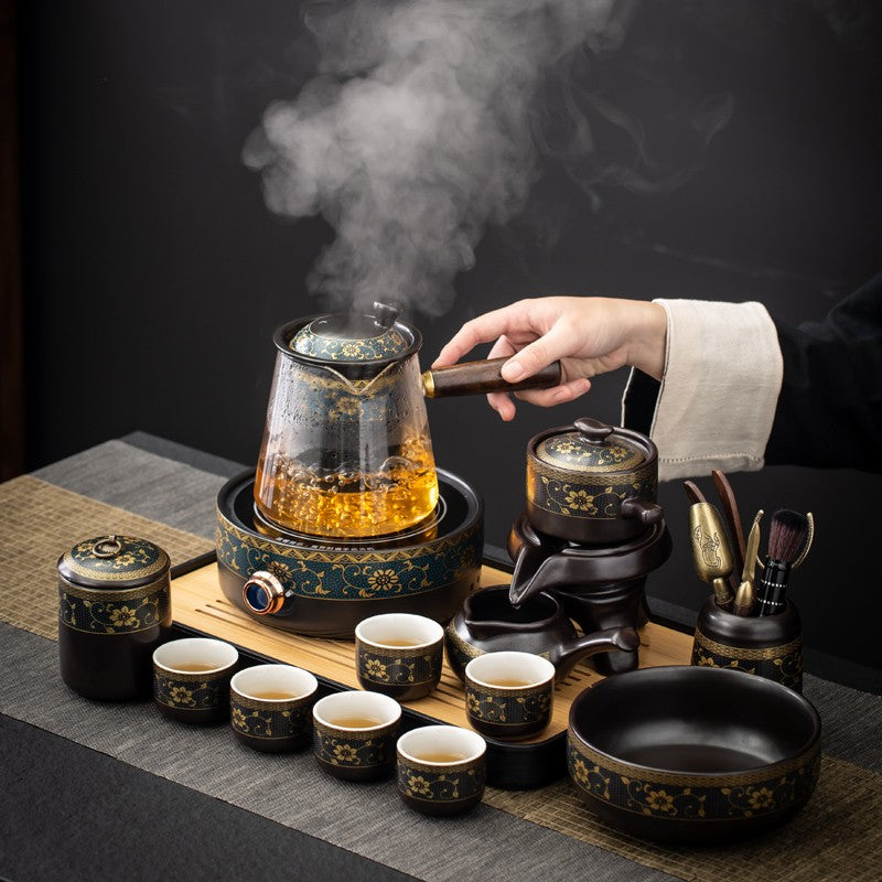 Shimo Lazy Tam Avtomatik Çay Dəsti Ev Yüngül Lüks Yüksək səviyyəli Çay Hazırlayan Artefakt Ofis Kung Fu Çaydanı Çay Fincan