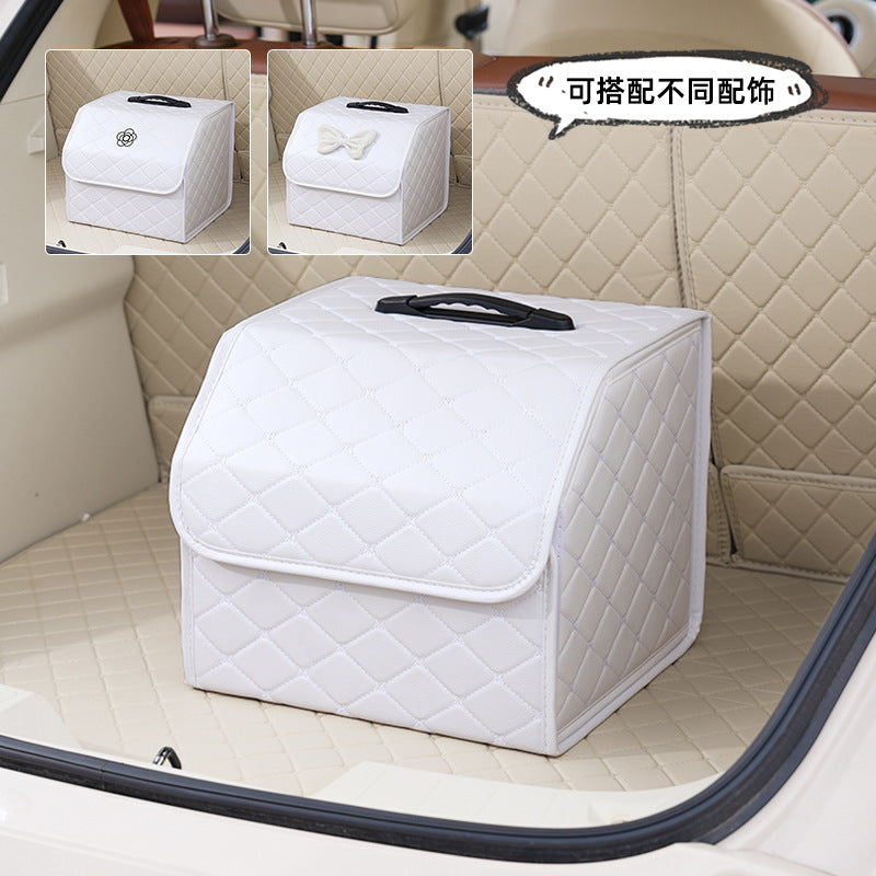 Yaradıcı dəri qatlanan avtomobil baqaj qutusu, universal avtomobil saxlama təşkilatçısı.