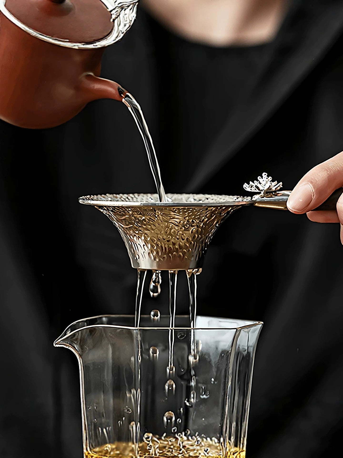 Çay sızması yaradıcı çay yarpağı çay filtri çay hunisi huni çayı yüksək səviyyəli ayrı çay filtri çay mərasimi çay dəsti aksesuarları filtr şəbəkəsi
