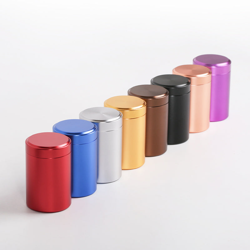 Portativ mini metal çay qutusu kiçik səyahət möhürlənmiş kiçik çay qutusu dəmir qutusu təmiz alüminium ərintisi çay qutusu