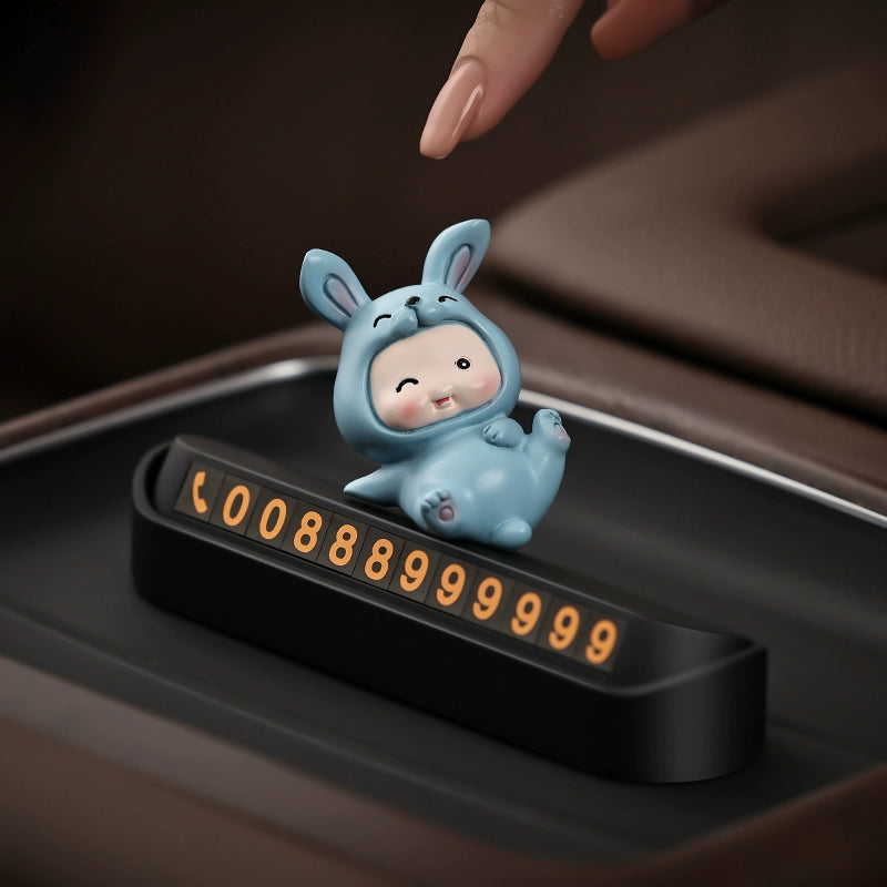 Tuhao FA İt Döyüşən Avtomobil Müvəqqəti Dayanacaq Telefon Nömrəsi İşarəsi Avtomobil Dekorasiyası Avtomobil Müvəqqəti Parkinq Kartı Dayanacaq Kartı