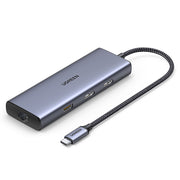 Green Alliance typec dok stansiyası ikili HDMI portu yüksək dəqiqlikli üç ekranlı müstəqil displey çox ekranlı dok stansiyası universal Thunderbolt 3/4 noutbuk xarici displeyi USB-C-dən HDMI çoxfunksiyalı çevirici