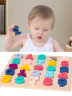 26 ingilis əlifbası tapmacası blokları, rəqəm lövhəsi, Montessori erkən təhsil lövhəsi, 1-3 yaşlı uşaqlar üçün təhsil oyuncağı