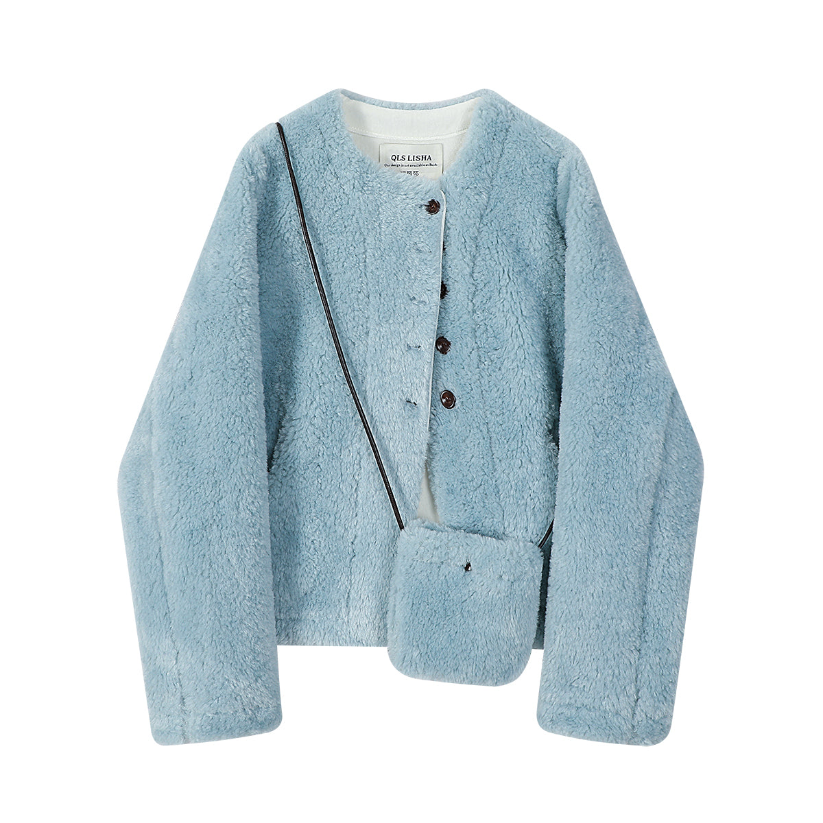 Chorlisa Koreya üslubunda, Chanel-dən ilhamlanmış, qadınlar üçün çox yönlü və dəbli quzu yun palto, şık, unikal və payız və qış üçün isti.