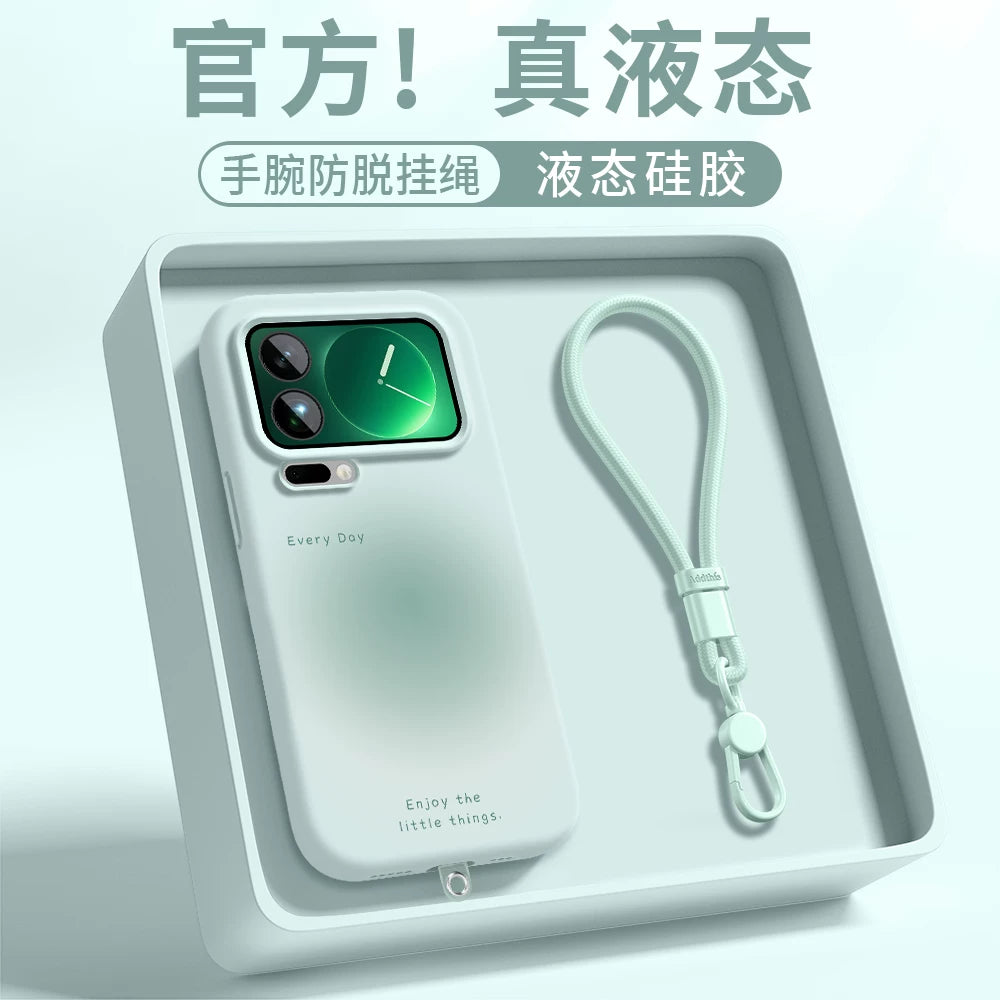 Xiaomi 17pro mobil telefon qutusu üçün uyğundur, yeni 17promax hər şey daxil olmaqla düşməyə qarşı 15pro lanyard 14 kreativ və 15 silikon gözəl görünən ultra yüksək səviyyəli niş 17max qadın qoruyucu örtüyü