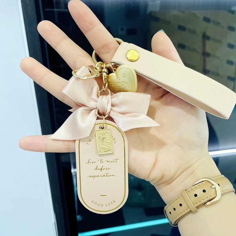 Little Red Book Ribbon Keychain Creative Popular Car Keychain INS High-Up Goddess Bag Pendant
