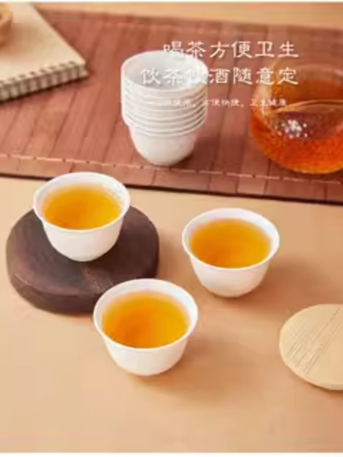 Birdəfəlik düyü qabığı kung fu çay stəkanı kiçik çay dadlı birdəfəlik stəkan qalınlaşdırılmış düyü ətirli stəkanı açıq çay dəsti kiçik çay stəkanı