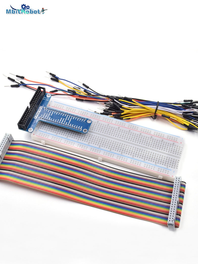 Raspberry Pi 4B/3B T tipli Gpio genişləndirmə lövhəsi çörək lövhəsi kabel bağlantısı xətti düz çörək taxtası təcrübəsi üçün uyğundur