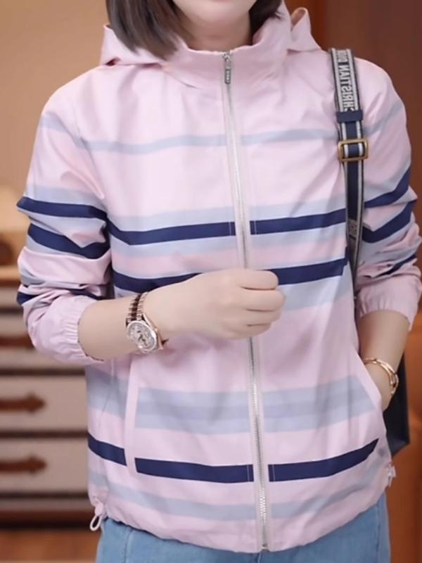 Böyük Ölçülü Qadınlar üçün Yaz Rəngli Bloklu Moda Küləkdən Qoruyucu Gödəkçə 2026 Yeni Stil, Arıqladıcı və Boş Uyğunluqlu, Yüksək Səviyyəli Top