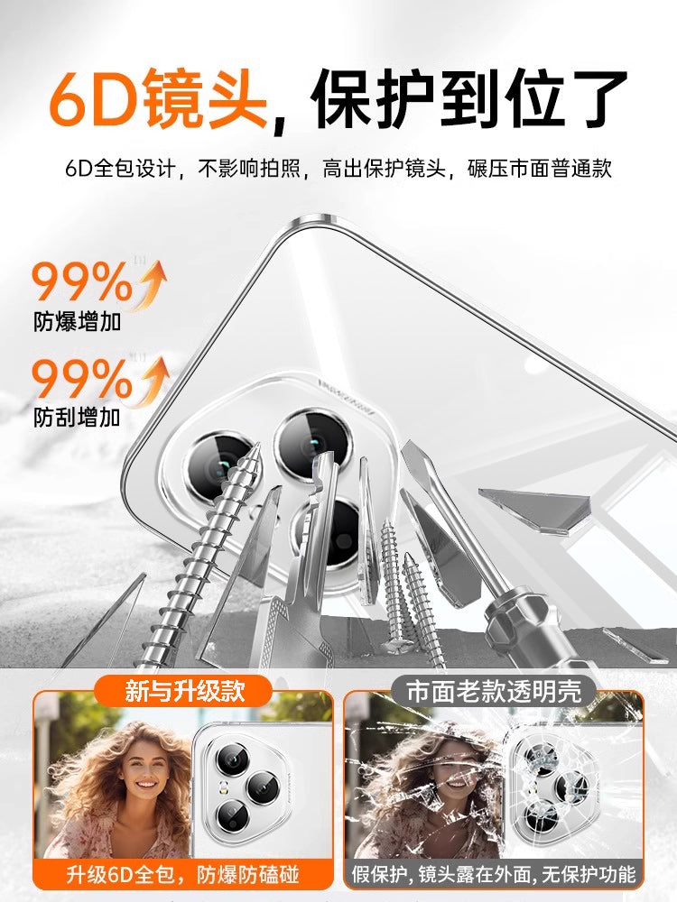 newyu Honor 400pro mobil telefon qutusu üçün uyğundur Honor 600 yeni Honor 300 şəffaf 500 qoruyucu çanta ultra düşməyə qarşı hər şey daxil obyektiv 200 ultra nazik xüsusi 100pro silikon yumşaq qabıq