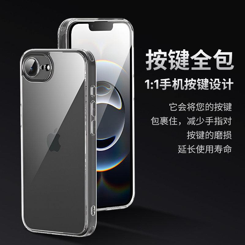 [2026 Yeni Kristal Şəffaf Çanta] Apple 17e mobil telefon qutusu üçün uyğundur iphone16e qoruyucu qutu lens hər şey daxil olmaqla 17promax qoruyucu qutu yeni məhsul 15 düşməyə qarşı şəffaf sadə 14 yüksək səviyyəli hiss