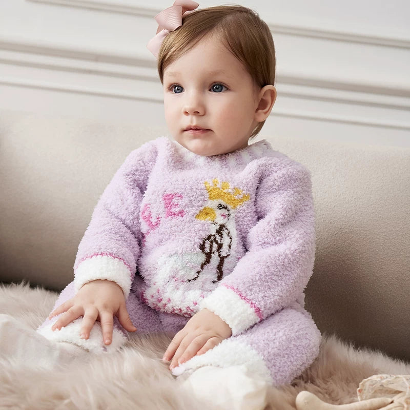 Manxi Körpə Onesie Avokado Yarım Flis Körpə Geyimləri Qalınlaşdırılmış İsti Romper Payız və Qış