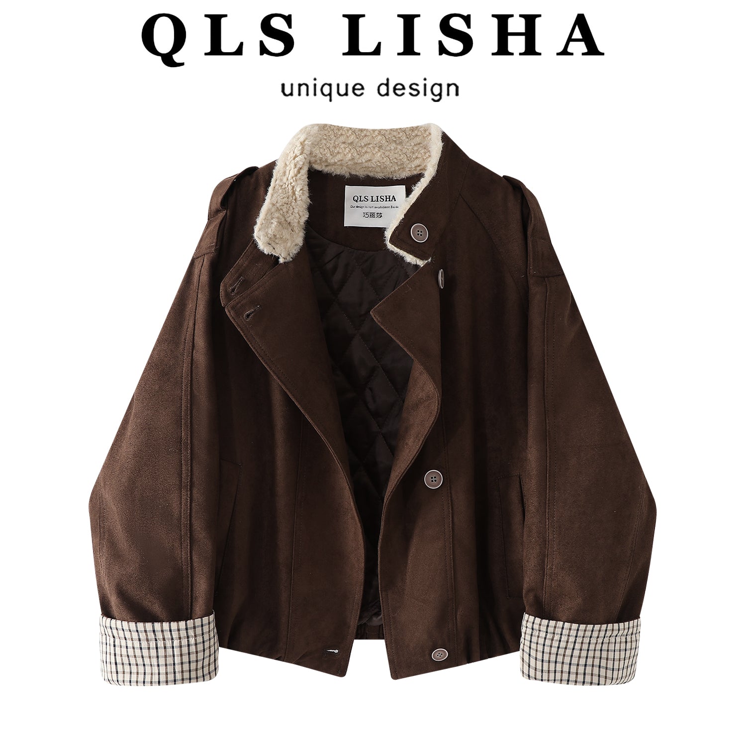 Qiaolişanın yeni payız/qış stili, incə və gözəl qadın paltosu, boş və tənbəl stil, Koreya stili, qalın və çox yönlü pambıq yastıqlı gödəkçə.