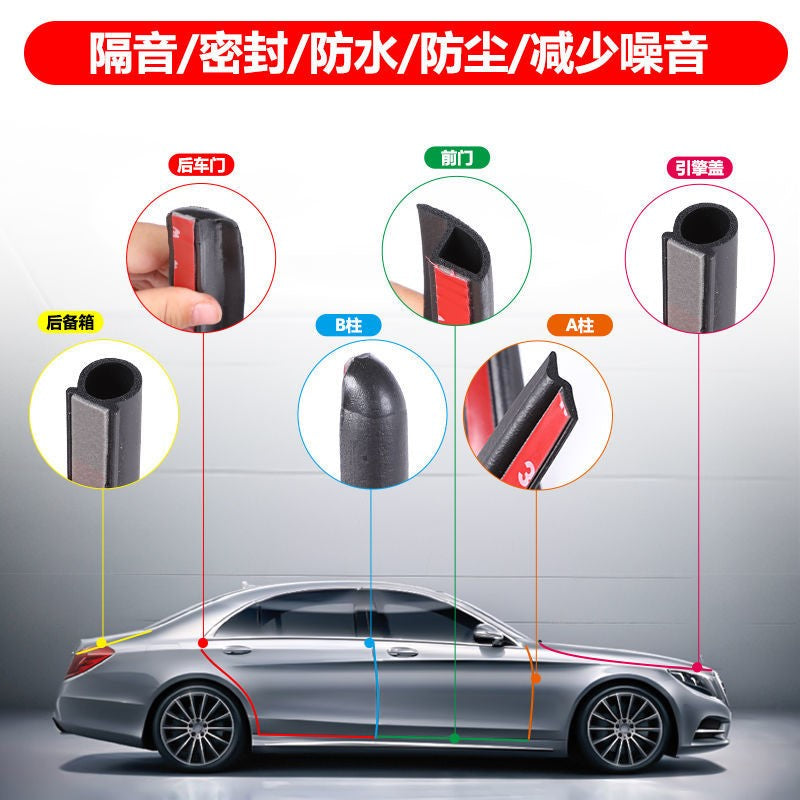 Special car sealing strips for Mazda 5, door sound insulation, interior modification accessories, full car noise reduction and dust insulation strips.