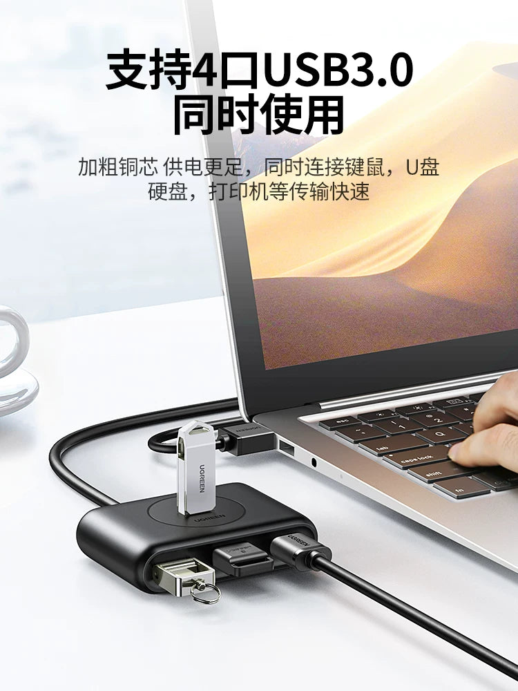 Green Alliance CR113 usb genişləndirici genişləndirici dok fiş çox portlu çox interfeysli uzatma xətti dəsti splitter 3.0hub
