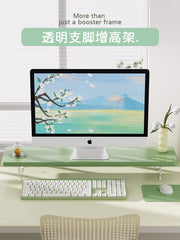 Sadə ins üslublu iş masası monitoru yüksək stend masa üstü monitoru qaldırılmış baza stolu masası genişləndirilməsi saxlama rəfi notebook ekran gücləndirici braket klaviatura saxlama rəfi
