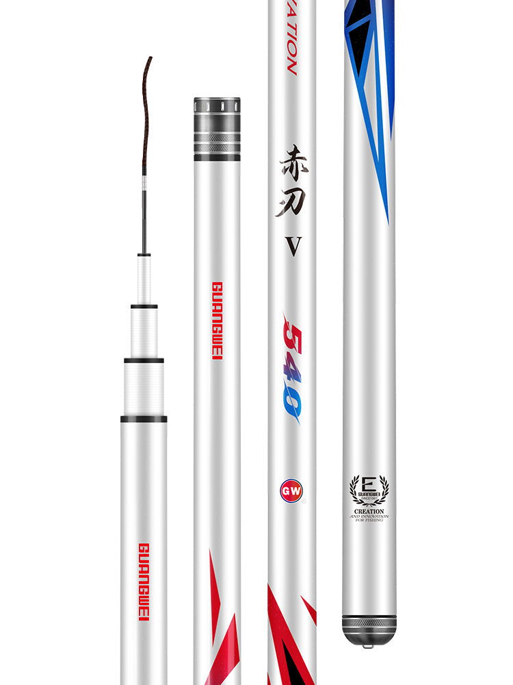 Guangwei Red Blade beşinci nəsil Tayvan balıqçı çubuğu karbon ultra yüngül ultra sərt əl çubuğu hərtərəfli çubuq crucian sazan çubuğu 28 düzəliş
