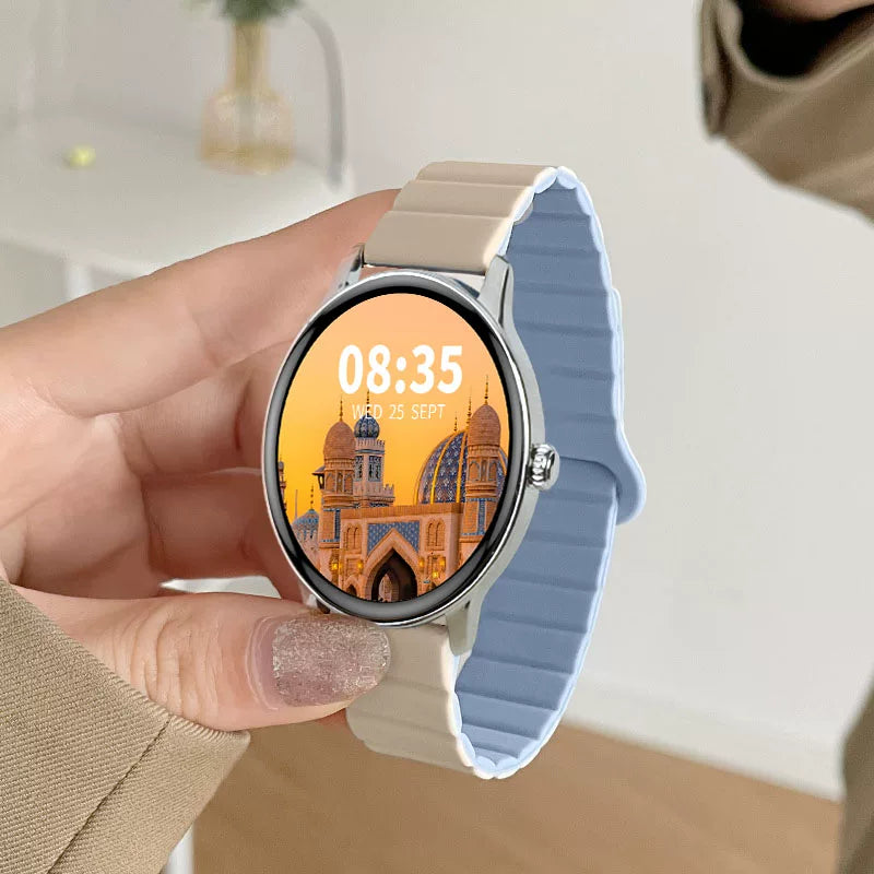 Yetkin qadınlar üçün qədim üslublu ağıllı saat 2026 yeni Bluetooth zəng sağlamlığı çoxfunksiyalı diskli idman elektron saatı