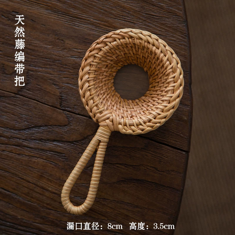 Luosheng əl istehsalı bambuk rattan çay drenaj çay filtri çay filtri çay bölməsi yaradıcı Yapon Kung Fu çay dəsti aksesuarları
