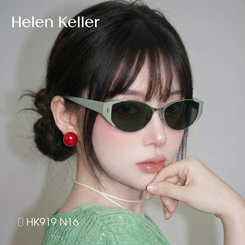 [Thea Tövsiyəsi] Helen Keller və Liu Shishi-nin eyni üslubda dəbdə olan pişik gözü günəş eynəkləri, moda və çox yönlü günəşdən qoruyucu günəş eynəkləri