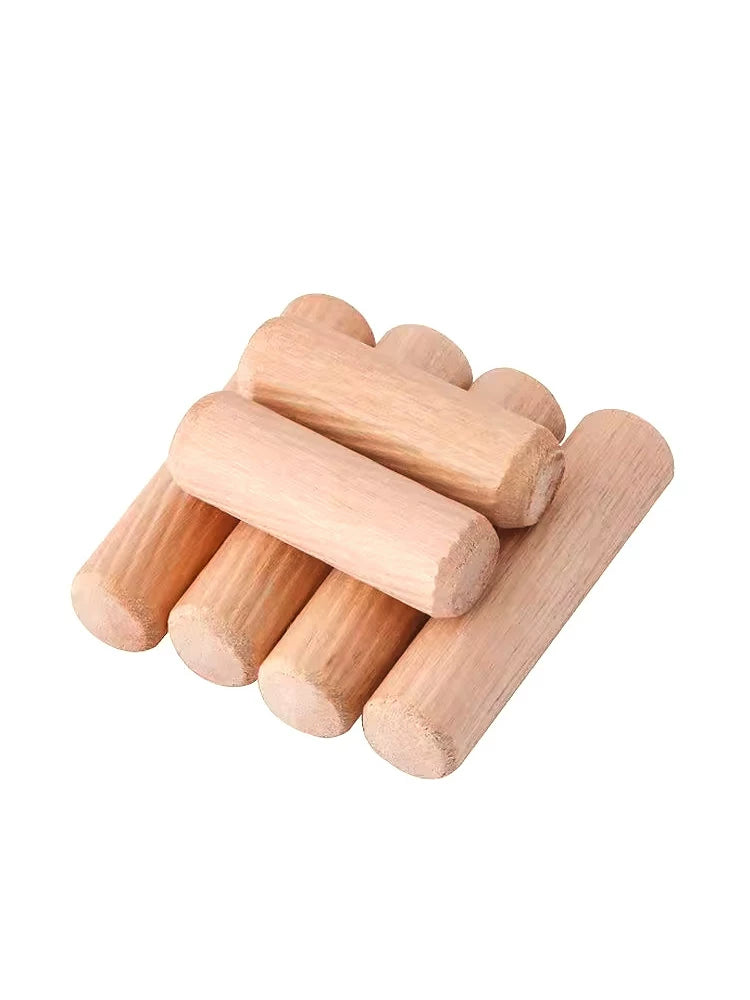 Mebel üçün dairəvi taxta sancaqlar, tıxaclar, taxta çubuqlar, taxta tıxaclar, taxta dırnaqlar, bambuk tumurcuqları, taxta çipləri, taxta takozlar, taxta uclar 6/8/10/12mm