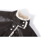 Chorissa Fransız Retro Dəri Qırxma Palto Qadın Payız və Qış Yun Astarlı Qalınlaşdırılmış 2025 Yeni Çoxfunksiyalı Gödəkçə