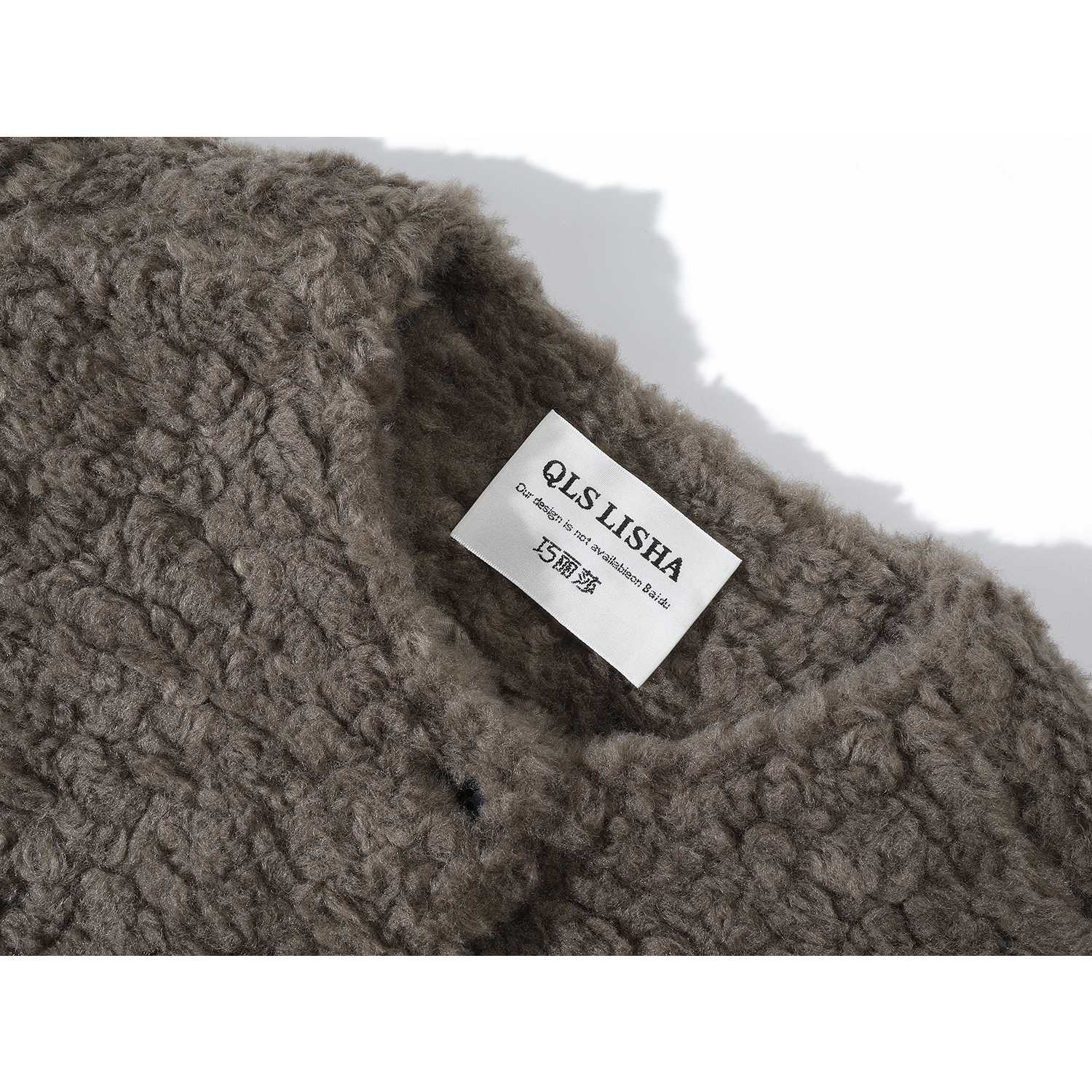 Cholisa Payız/Qış Yeni Stil Yun Astarlı Qalın Quzu Yunlu Top, Koreya Stilində Qadınlar üçün Təsadüfi Peluş Pambıq Palto