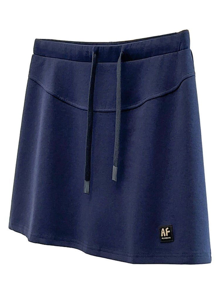 2026-cı ilin yayı üçün böyük ölçülü qadın gündəlik idman ətəyi, incə bədən quruluşu üçün yaraşıqlı, ombaları gizlədən, A-xəttli ətək, qısa ətək.