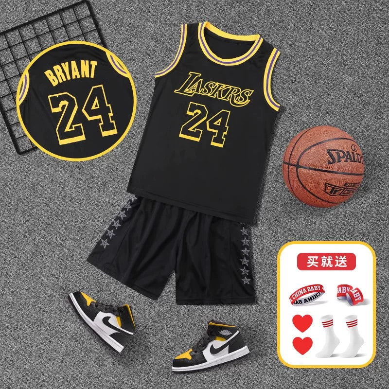Uşaq Basketbol Geyimi Oğlan Kobe Bryant № 24 Forma Qızlar İbtidai Məktəb Uşaq Bağçası Uşaq Performans Formaları