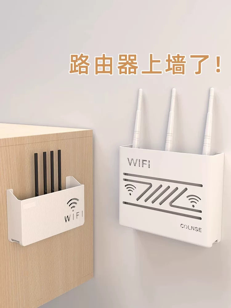 Router saxlama qutusu zımbasız divara quraşdırılmış divar çarxı artefakt wifi işığı pişik televizorunun üst qutusu anbarı