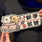 2025 Yeni Gələn Avtomobil Etiketləri Başlayan Sürücü üçün Avtomobil Etiketi Maqnit Emişli Yolda Sevimli Təcrübəli Qadın Sürücü Yansıtıcı Etiket Sızma Qapağı