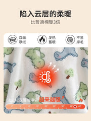 Payız və qış üçün Britaniya uşaq pijamaları, oğlan və qızlar üçün qalın flanel kombinezon, körpələrin təpikləməsinin qarşısını almaq üçün yun astarlı isti yorğan.